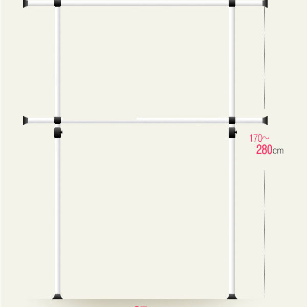 Wangja Wardrobe organiser – 2 Bars Fixed Hanger NHC-397 - Image 3