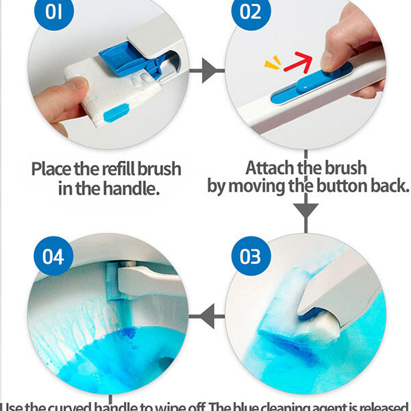 Easy drop Disposable Toilet Cleaning Brush - Image 7