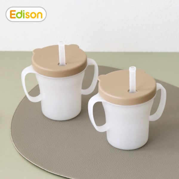 Edison Baby No-Spill Straw Cup - Beige - Image 4