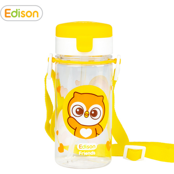 Edison No-Spill Tritan Straw Cup - Yellow Owl - Image 4